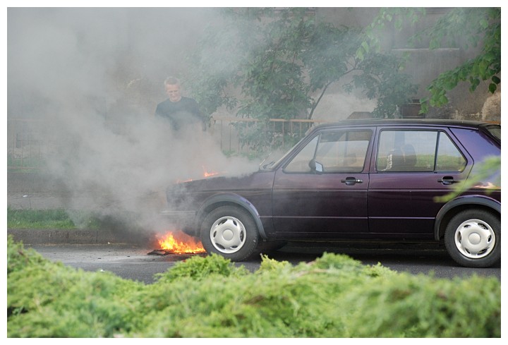 fire2 Pożar samochodu osobowego