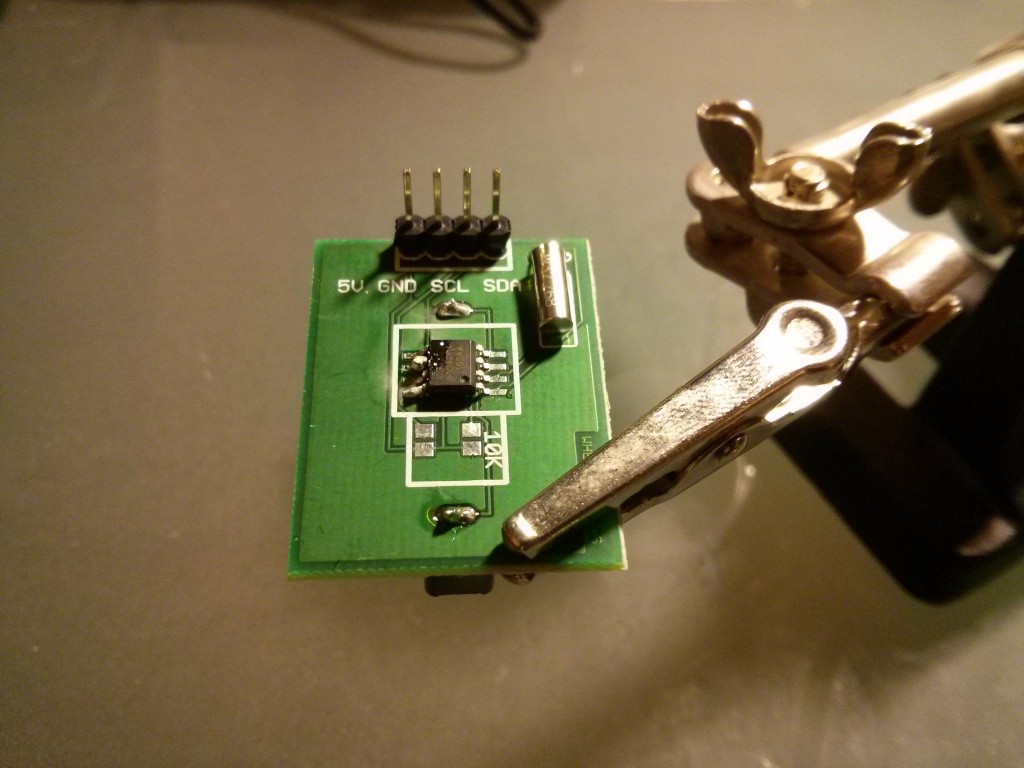 Lutowanie modułu DS1307