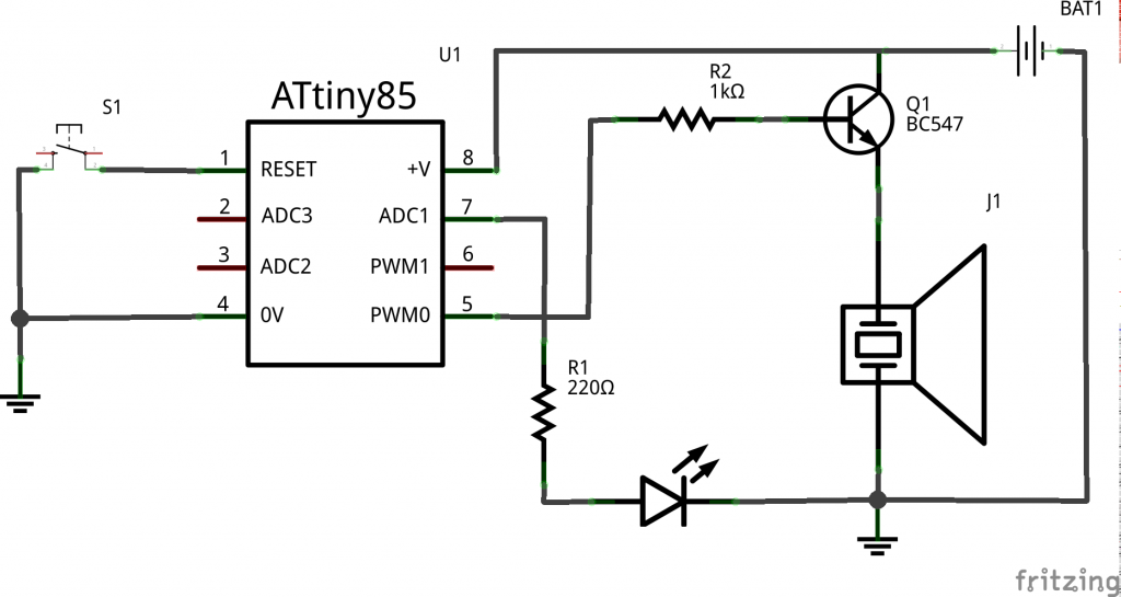 ATtiny 85 licznik czasu