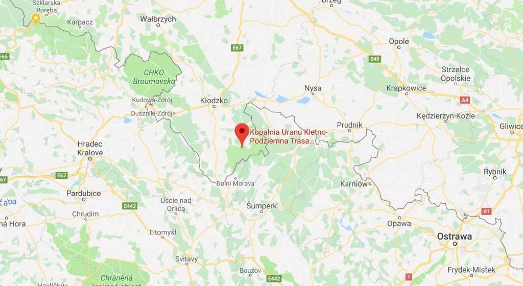 kopalnia uranu w kletnie mapa 2